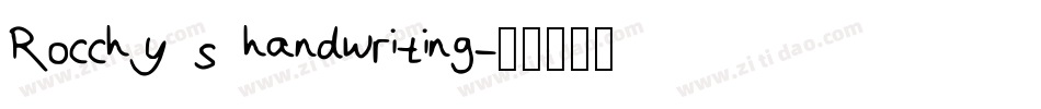 Rocchy s handwriting字体转换